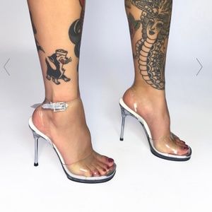 fabulicious see it thru clear heels